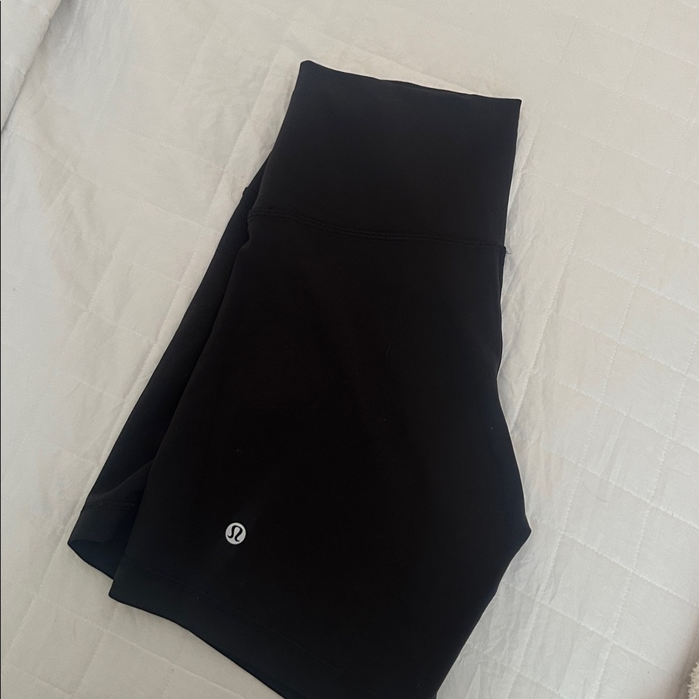 Lululemon Black High-Waisted Spandex Shorts
